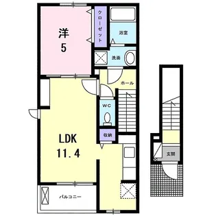 ビオーラ令豊【2階】の間取り