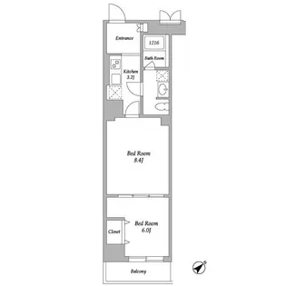 エスティメゾン東新宿【1階】の間取り