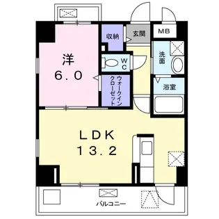 Fiore水無瀬【2階】の間取り