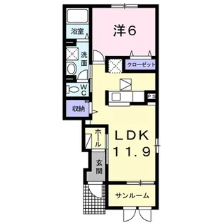 クローバー ハウス【1階】の間取り