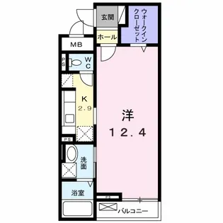 グレンディールみなと【1階】の間取り