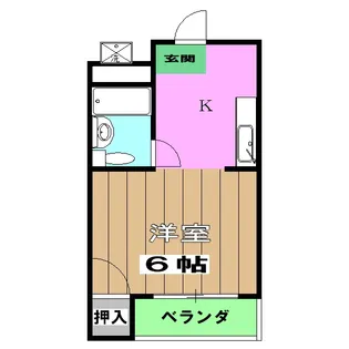 御池ハイツ【2階】の間取り
