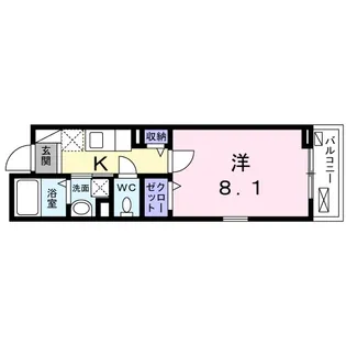 バンブス西院【3階】の間取り