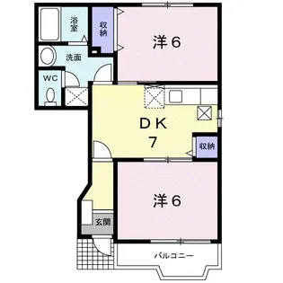 ジャルダン ドゥ 川崎−B【1階】の間取り