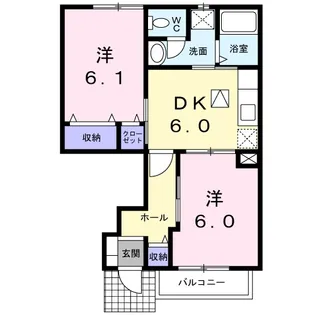 メゾン・ド・ルミノ【1階】の間取り