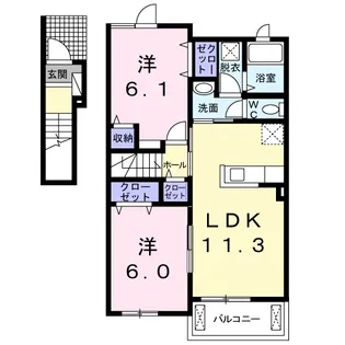 コッティ Ⅱ【2階】の間取り