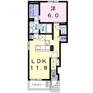 ニューストーン・スリー【1階】の間取り