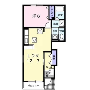 メゾン・リバビュー【1階】の間取り