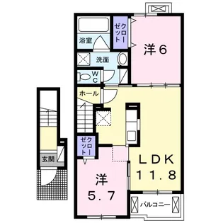 ユニゾンⅢ【2階】の間取り