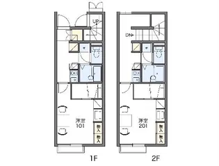 レオパレスコーナーストーン【205号室】の間取り