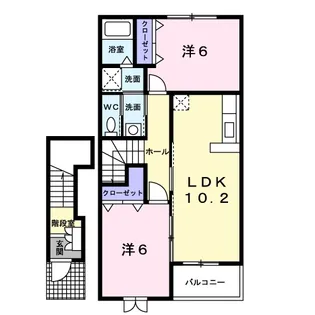 セピアコートS B【2階】の間取り