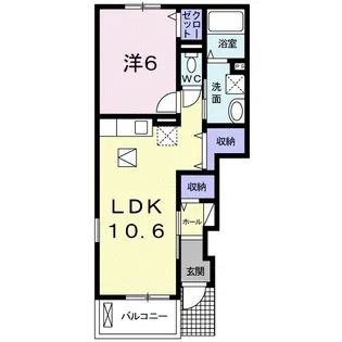 パレス HIRO A【1階】の間取り