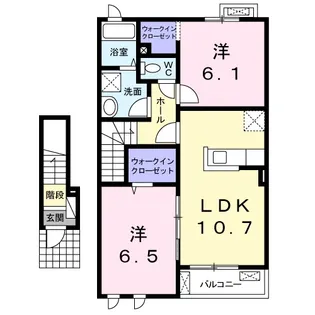 サニーグレイス【2階】の間取り
