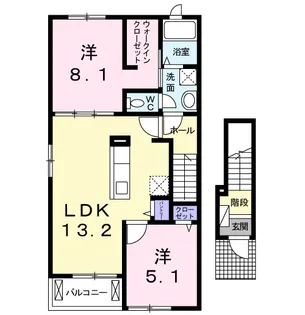 メゾングラースⅡ【2階】の間取り