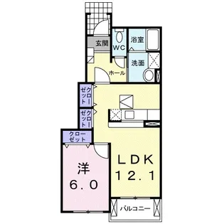 フレーシュA【1階】の間取り