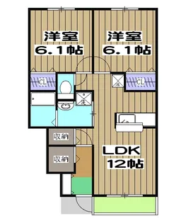 ソレアードⅢ【1階】の間取り