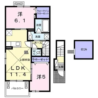 グラースB【2階】の間取り