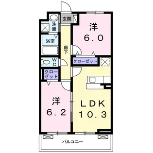 Elvita 広野中島【3階】の間取り