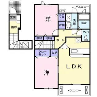 ミップルハウスA【2階】の間取り