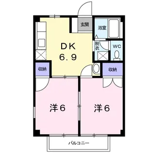 フジハイム【2階】の間取り