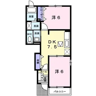 グレイスフルA【1階】の間取り