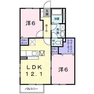 ロアールメゾン【1階】の間取り