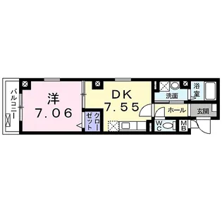 La・KIYAMIYASSO【105号室】の間取り