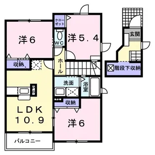 プロムナードⅠ【2階】の間取り