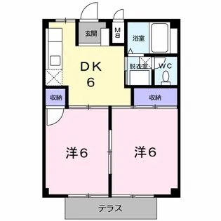 森谷コーポ【1階】の間取り