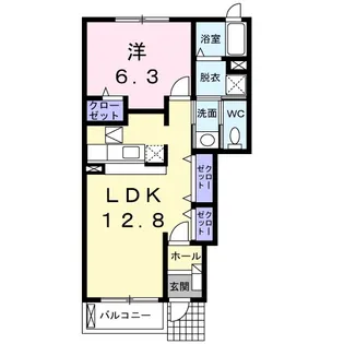 サンローレル A【1階】の間取り