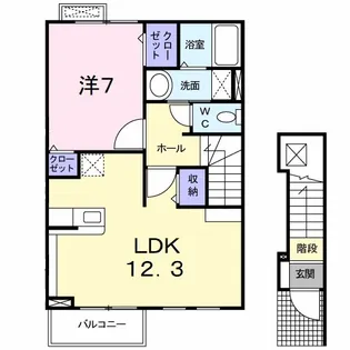 サンライト レジデンス水戸【2階】の間取り