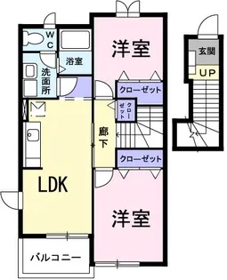 サン・フローラルA【2階】の間取り