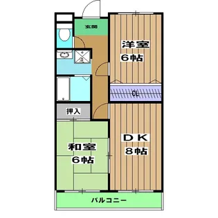エクセレント上桂【102号室】の間取り