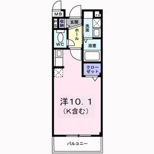 アグレイア【2階】の間取り
