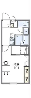レオパレスコーポ タイホー【101号室】の間取り