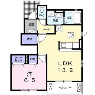 LA・VITAROSA【1階】の間取り