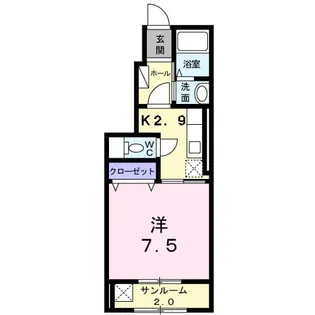 ジュネスカーサ【1階】の間取り