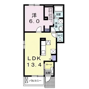 ブリッジハウス【1階】の間取り