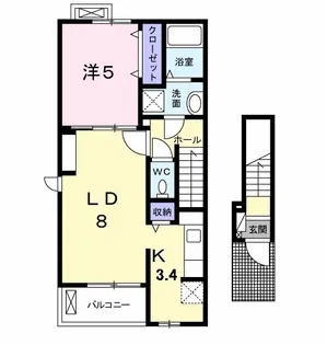 フランブリーズ桂ヶ原【2階】の間取り