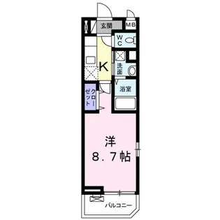 サコスター クレール【3階】の間取り