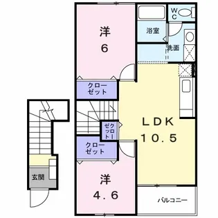 ベルロードA【2階】の間取り