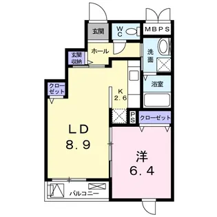 グレイス岡﨑【3階】の間取り