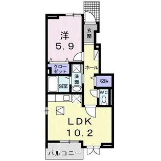 ベル・ボナール【1階】の間取り