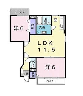 アーク壱番館【1階】の間取り