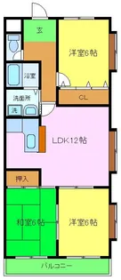 HIGASHIOマンション【103号室】の間取り