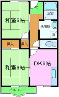 サンライフ南町【102号室】の間取り