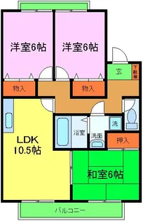 アンジェラスA【1階】の間取り