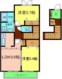 グリーンルーフ【2階】の間取り