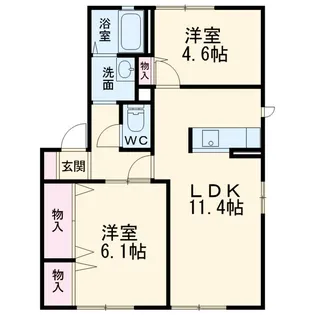 エスポワール【C101号室】の間取り