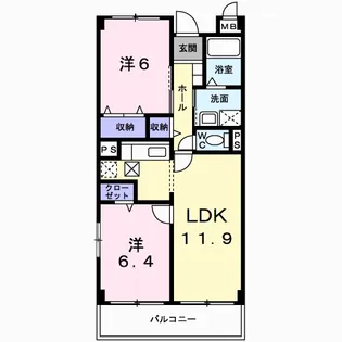 ジャン・ラフィネ【2階】の間取り